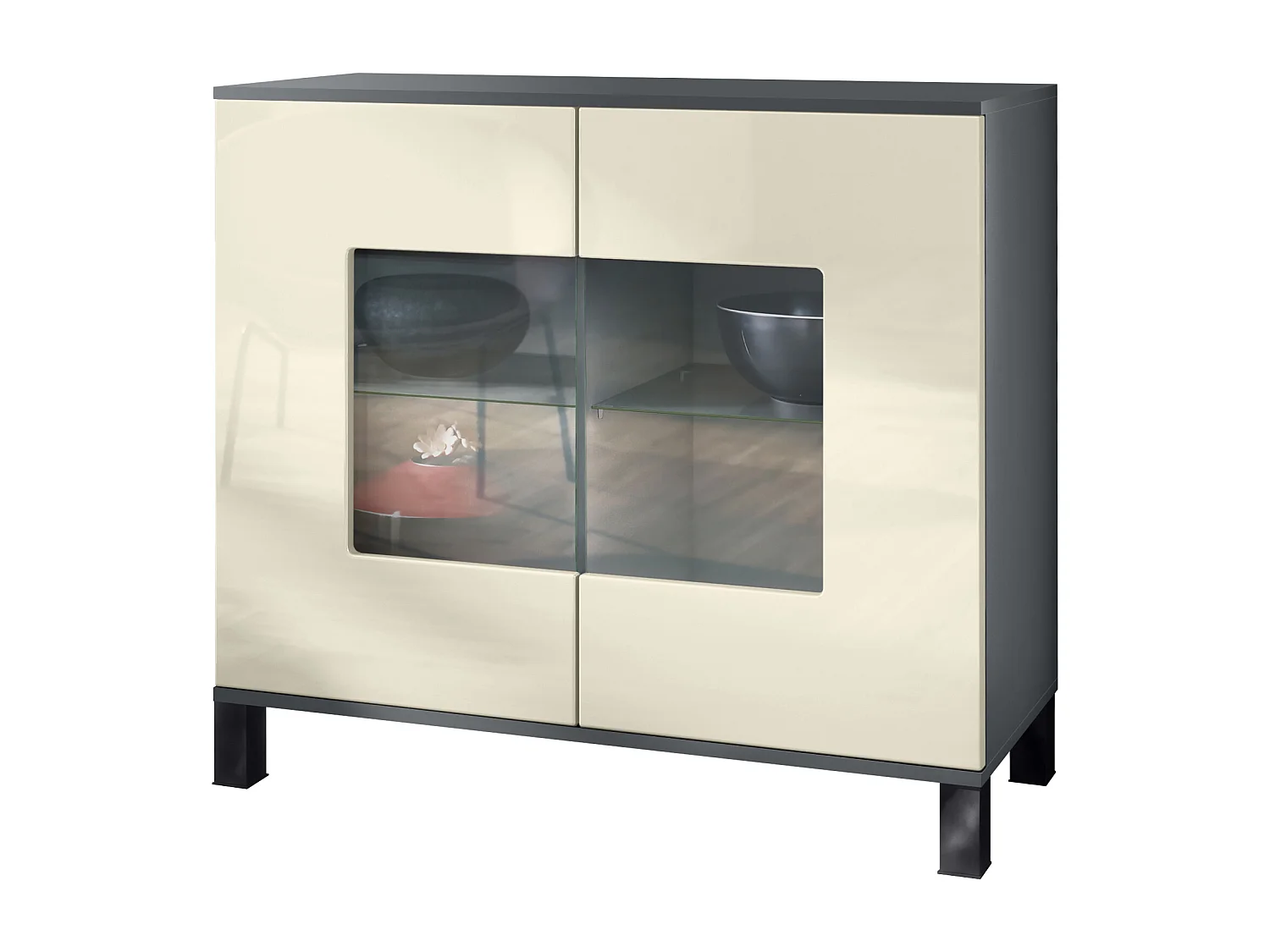 KOMMODE Grömitz Creme Hochglanz