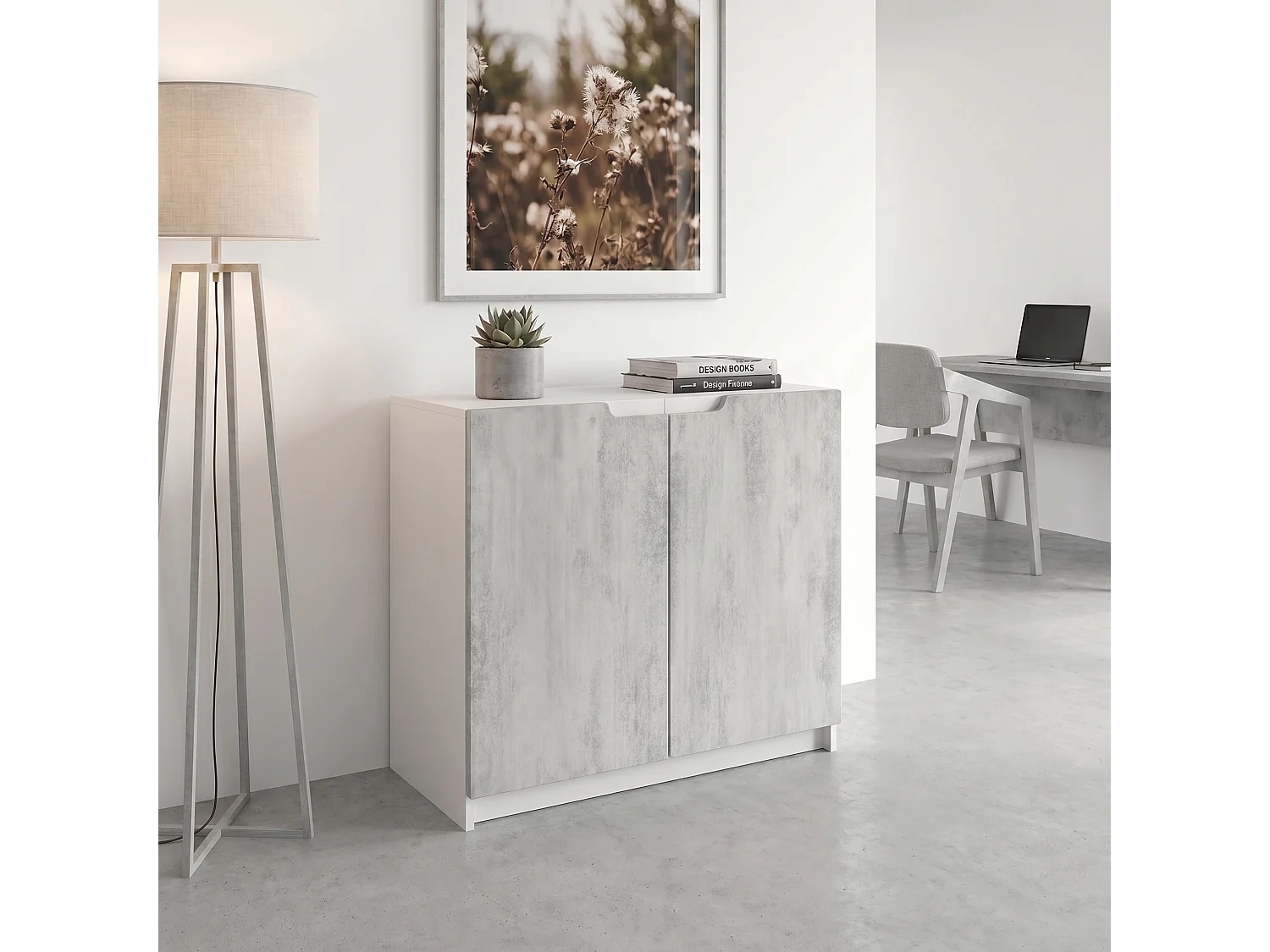 KOMMODE Logan Fronten in Beton Oxid Optik