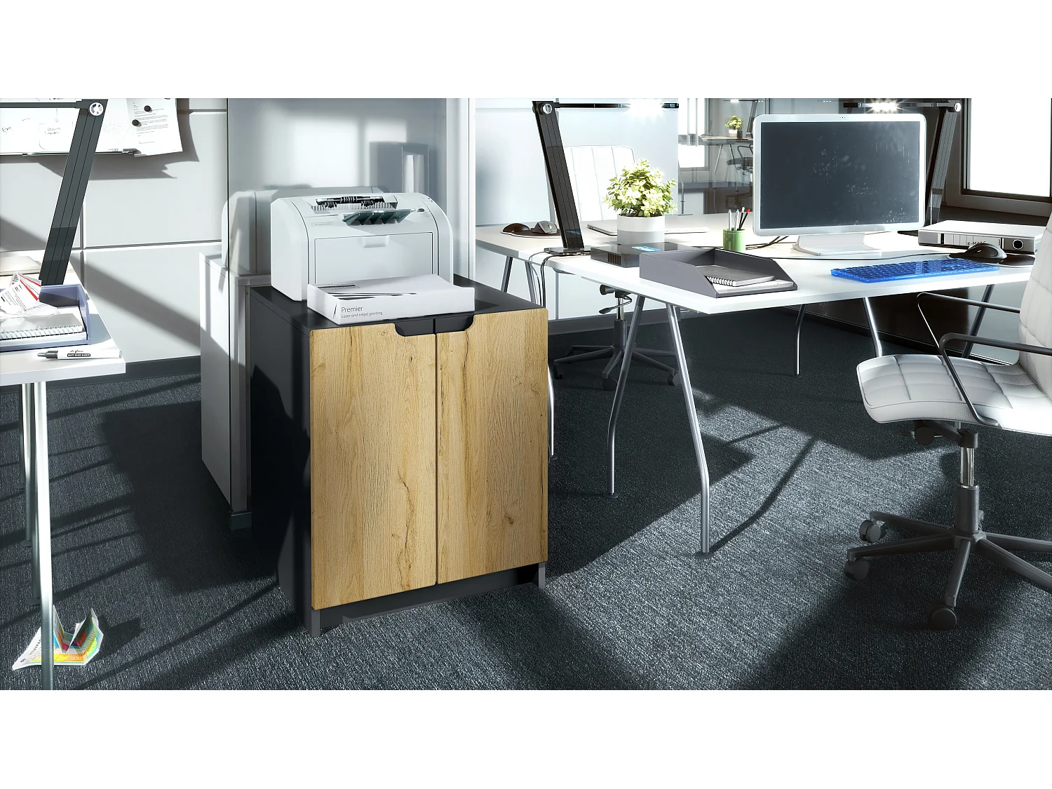 KOMMODE Logan Fronten in Eiche Natur