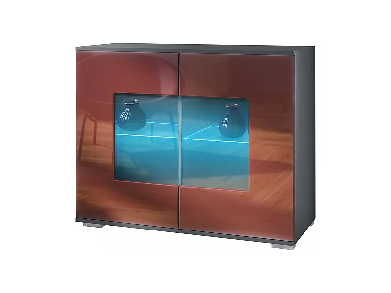 KOMMODE Grömitz Bordeaux Hochglanz