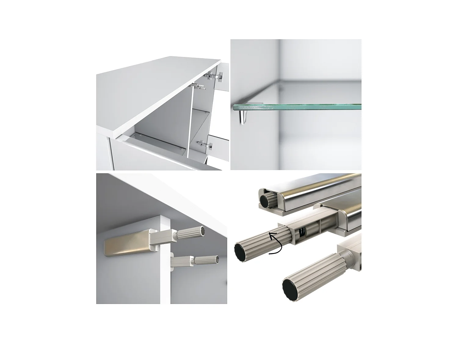 Cómoda Bari V3, Moderno armario de cocina con 2 grandes puertas de cristal blanco mate / burdeos de alto brillo (92,5 x 84.5 x 35)