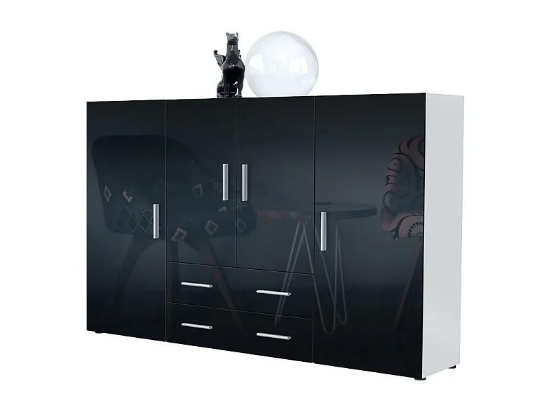 HIGHBOARD Nora Front in Schwarz Hochglanz