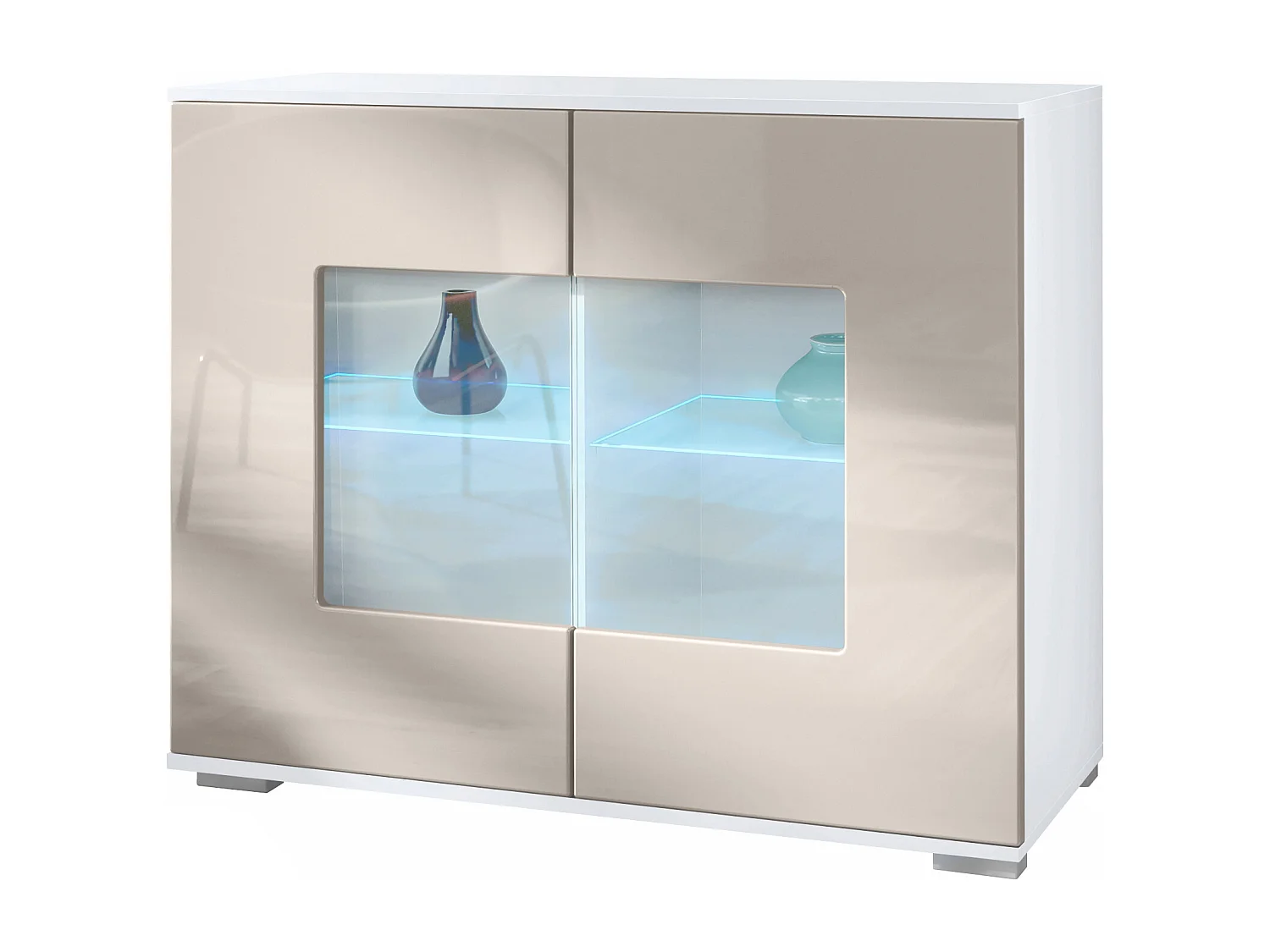 KOMMODE Grömitz Sandgrau Hochglanz