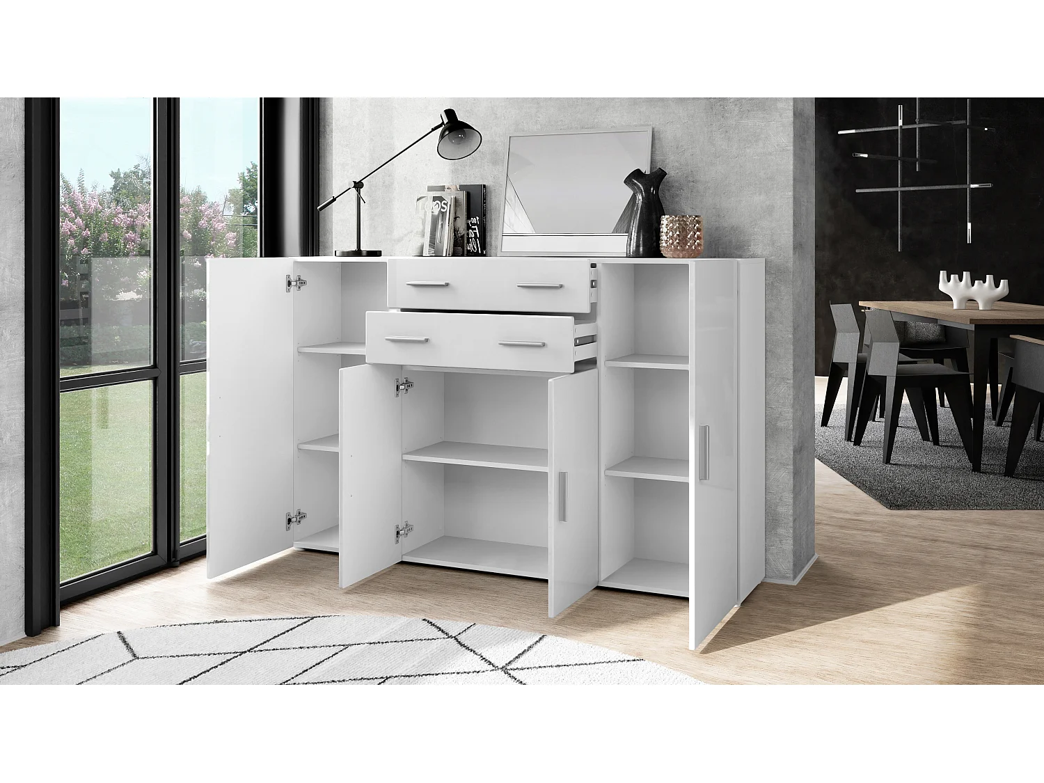 HIGHBOARD Aron Fronten in Schwarz Hochglanz