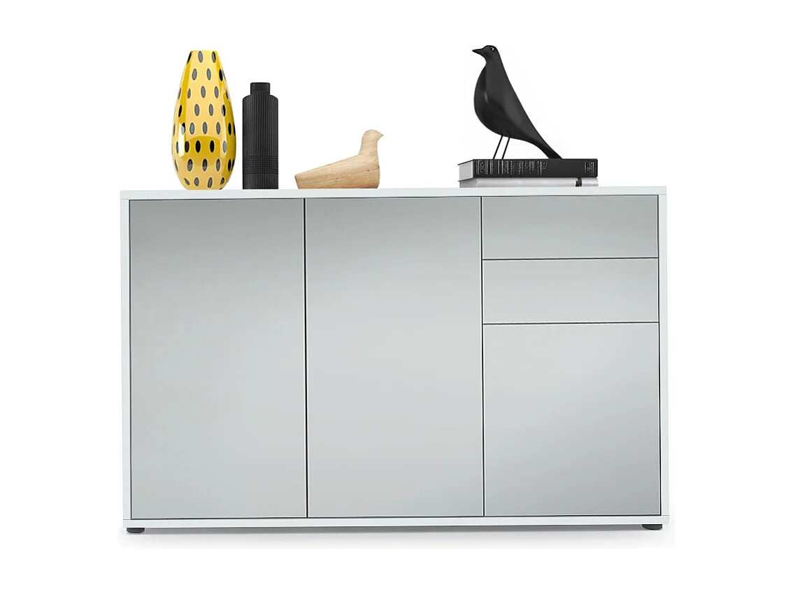 KOMMODE Ben Front in Hellgrau Seidenmatt