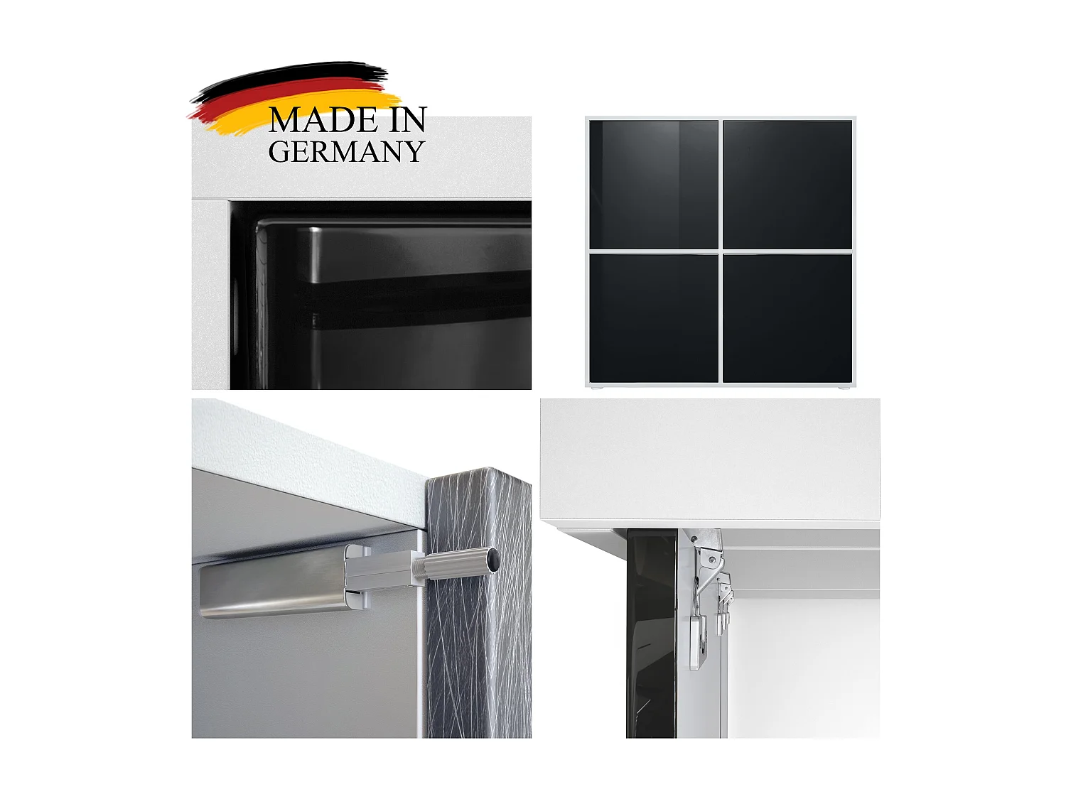 HIGHBOARD Cuba Türen in Schwarz matt