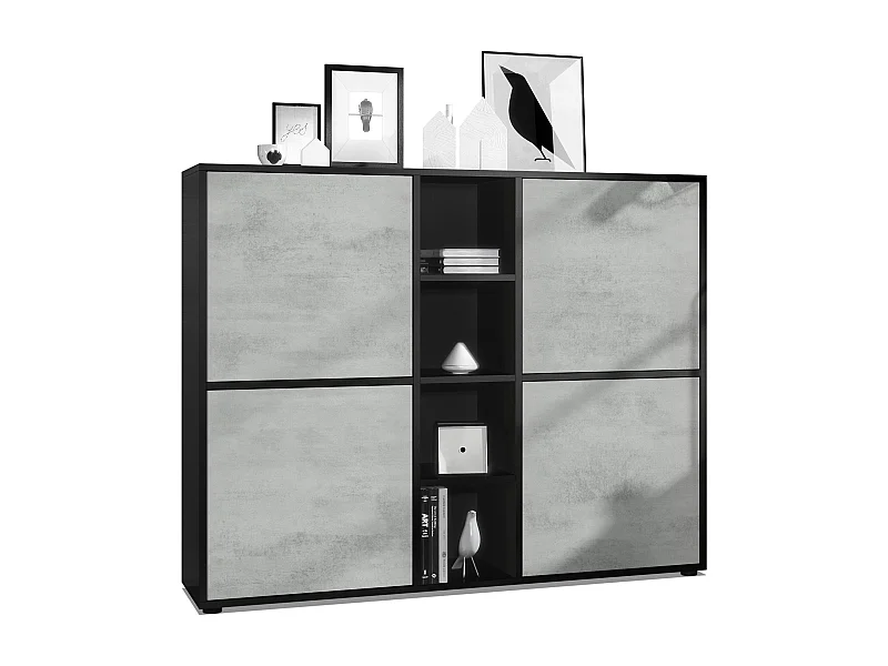 HIGHBOARD Cuba Türen in Beton Oxid Optik