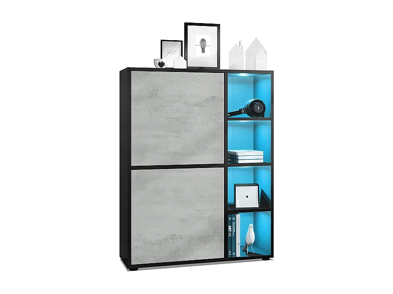 HIGHBOARD Cuba Türen in Beton Oxid Optik