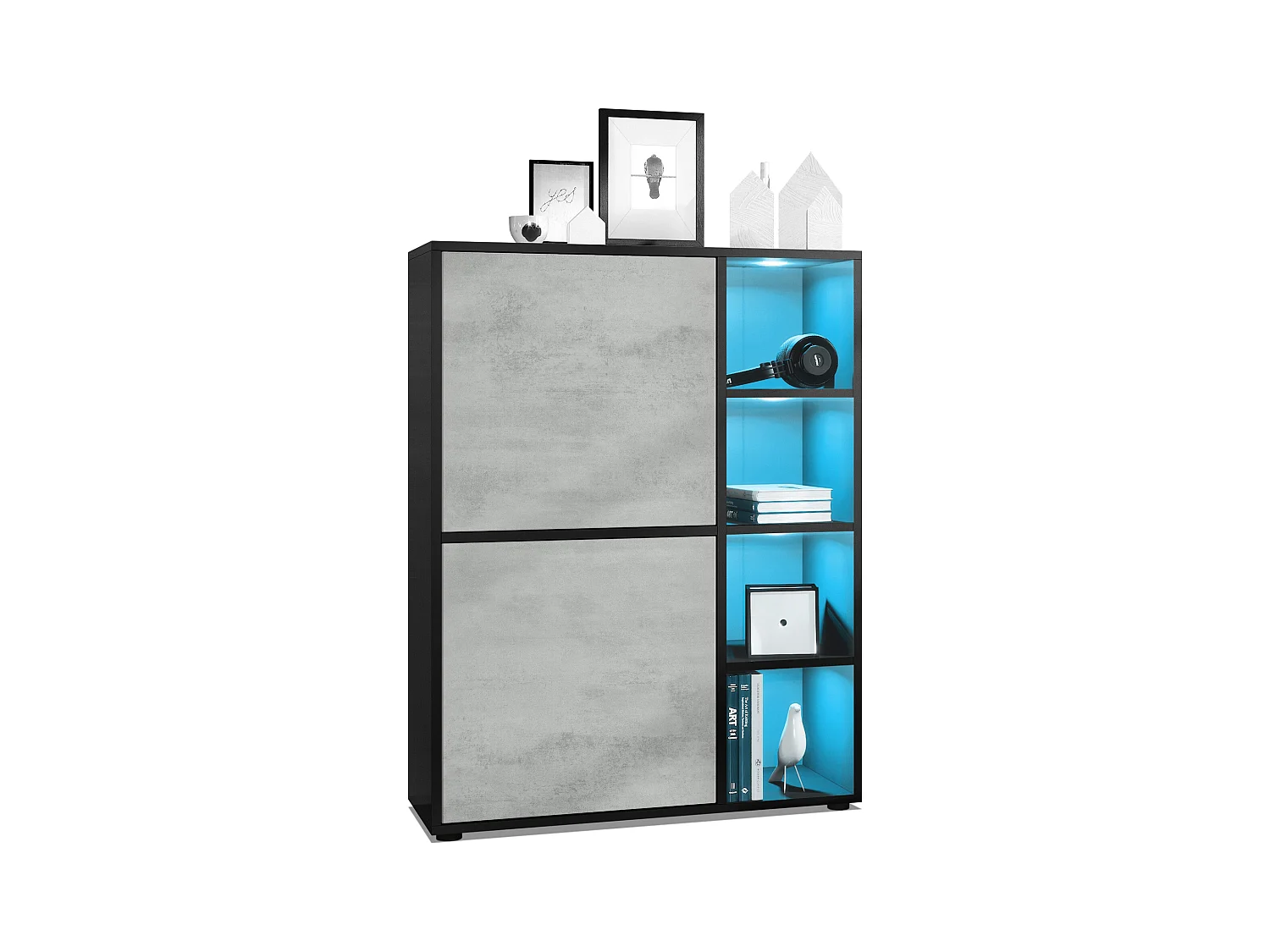 HIGHBOARD Cuba Türen in Beton Oxid Optik