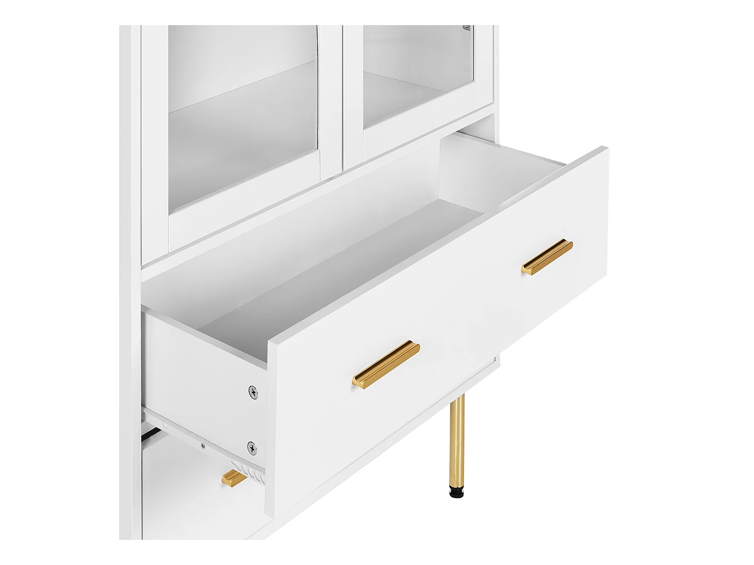 Vitrine en verre MILORA 80 cm Blanc