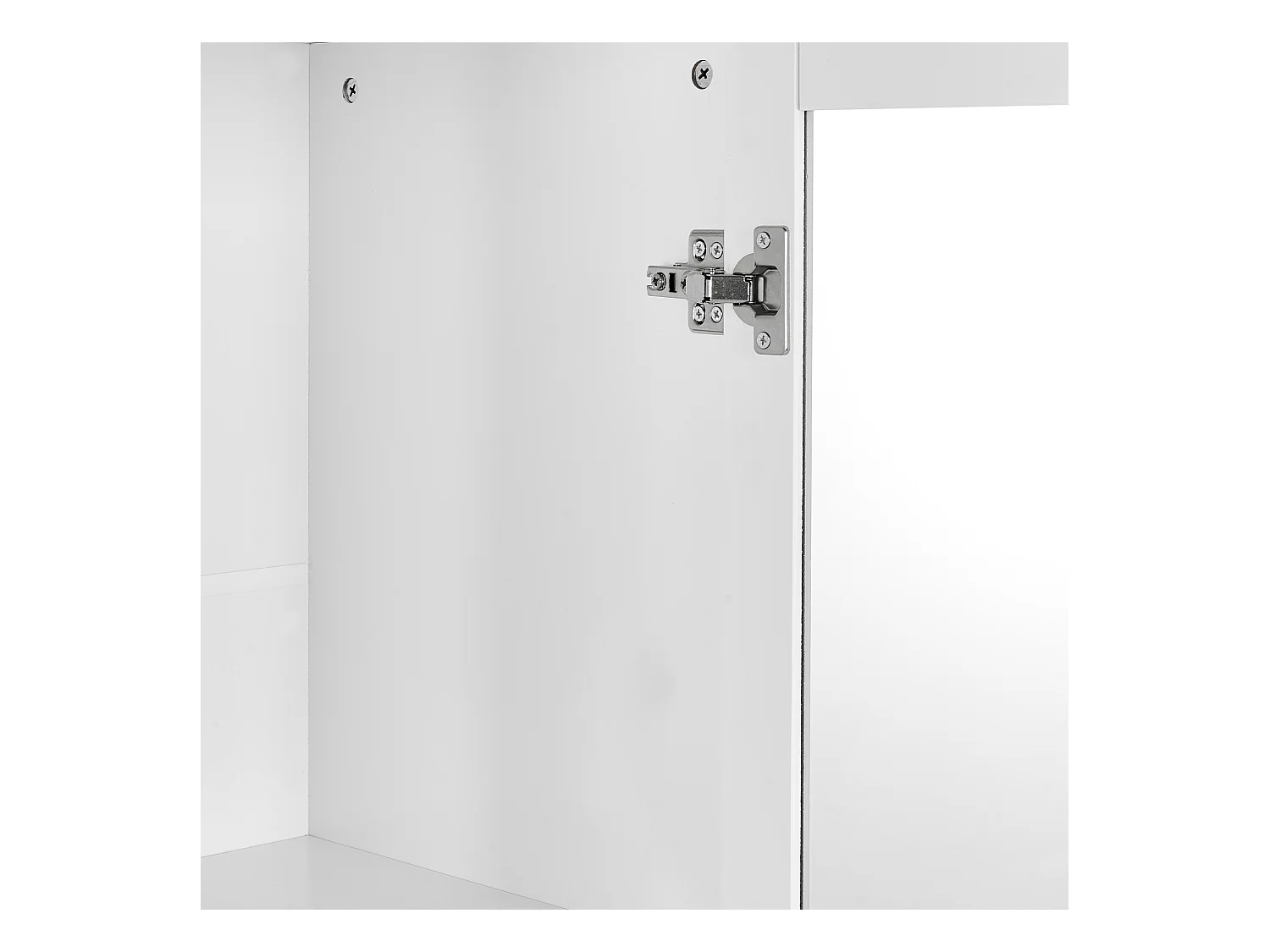 Vitrine en verre MILORA 80 cm Blanc