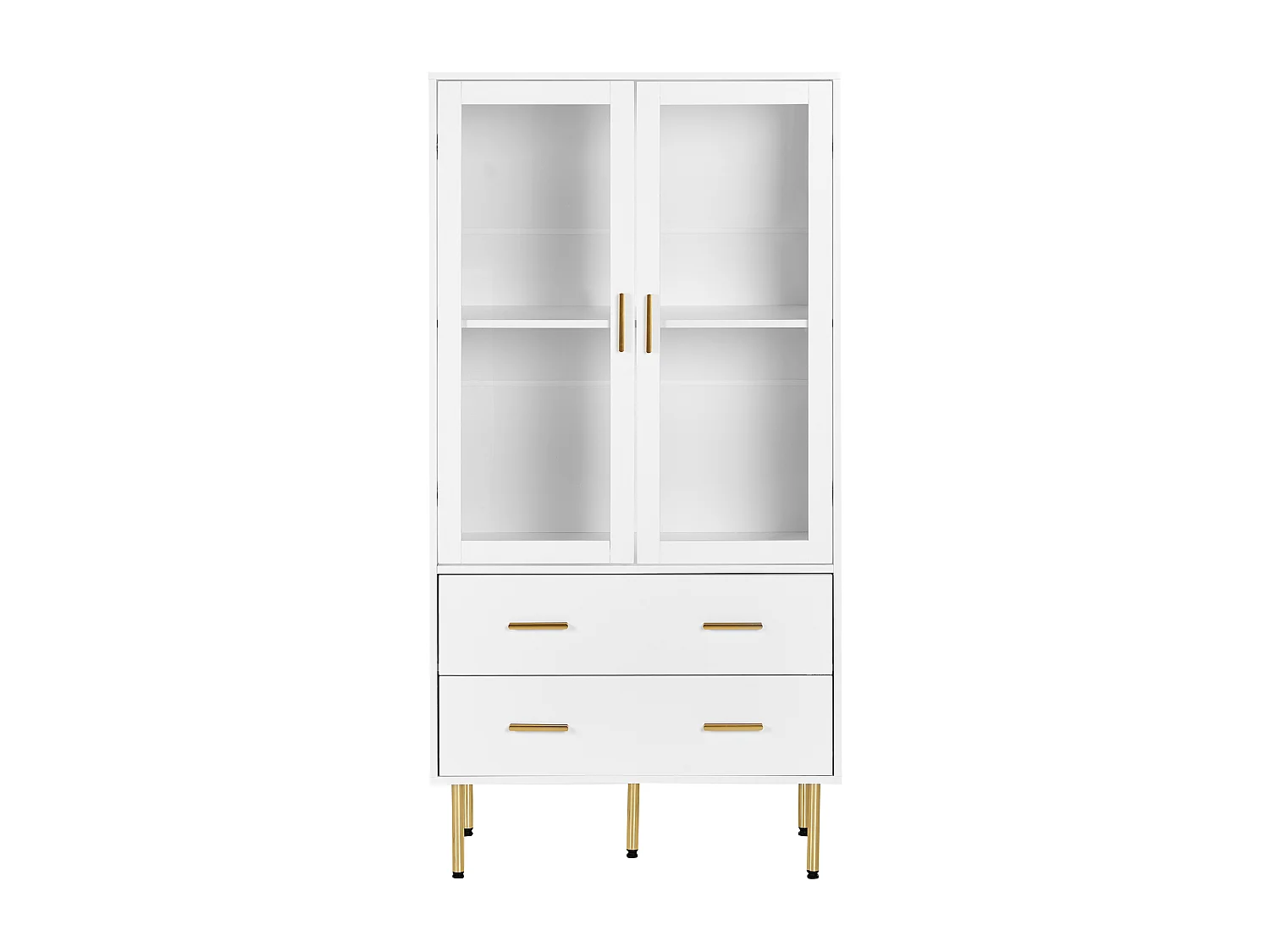 Vitrine en verre MILORA 80 cm Blanc