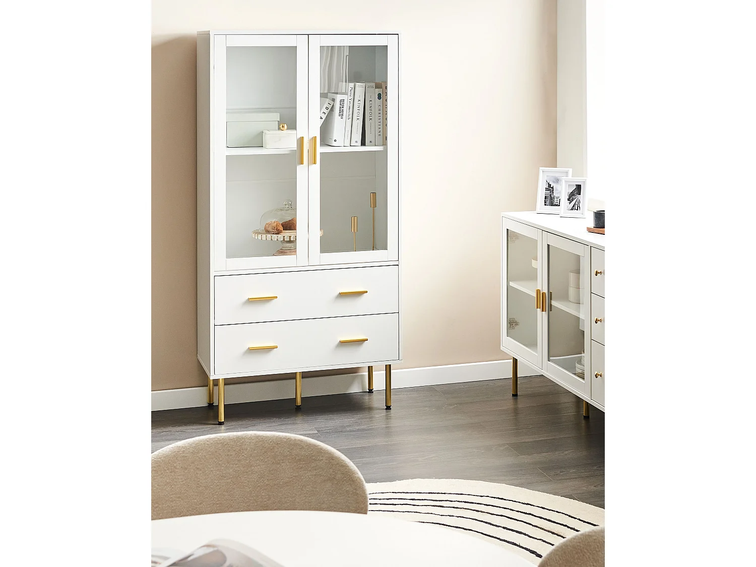 Witryna MILORA 80 cm Biały