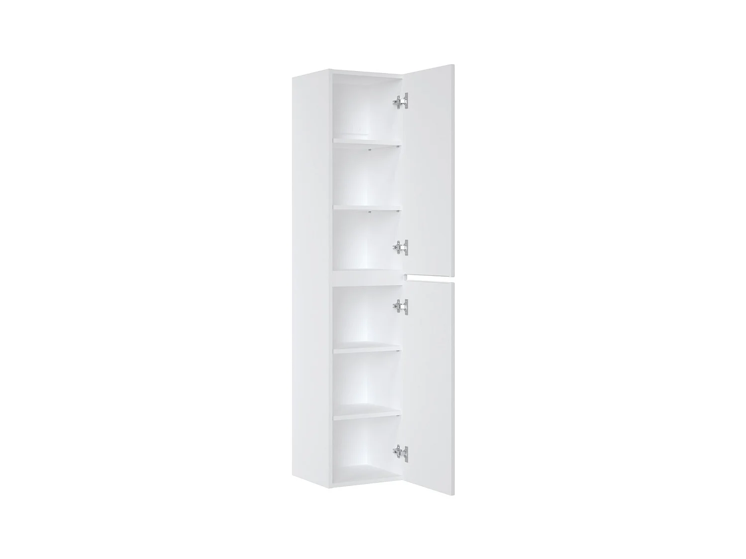 Coluna de Banheiro ICON 160 cm – Branco Alpino Fosco – 2 Portas – Estilo Moderno Suspenso