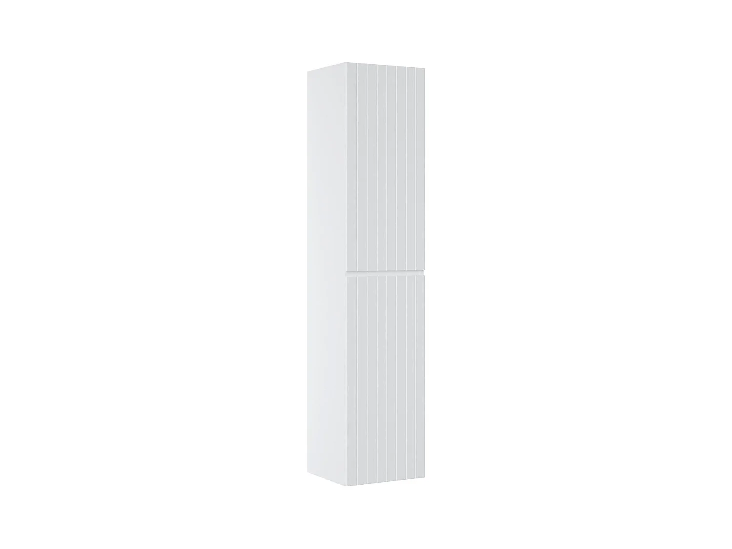 Colonne de salle de bain ICON 160 cm – Blanc alpin mat – 2 portes – Style moderne suspendu