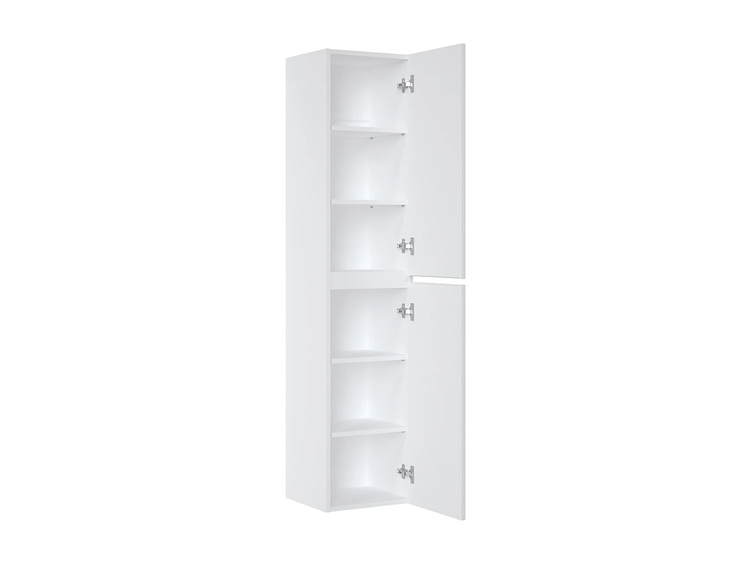 Coluna de Banheiro ICON 160 cm – Branco Alpino Fosco – 2 Portas – Estilo Moderno Suspenso