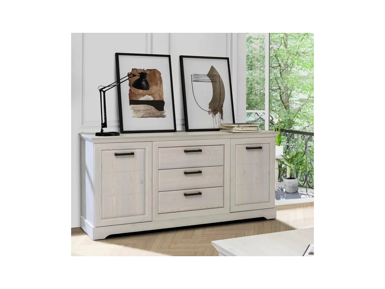 Sideboard Cortela/Schubladen/Weiss