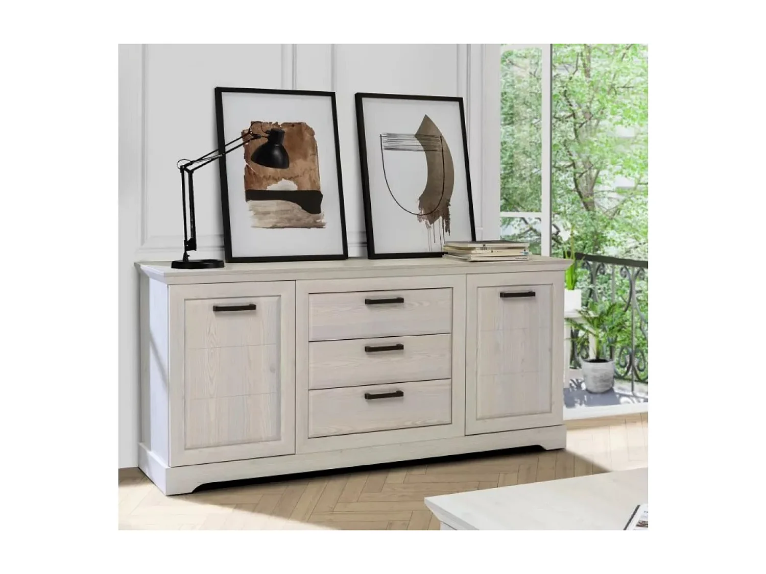 Buffet Cortela/Tiroirs/Blanc