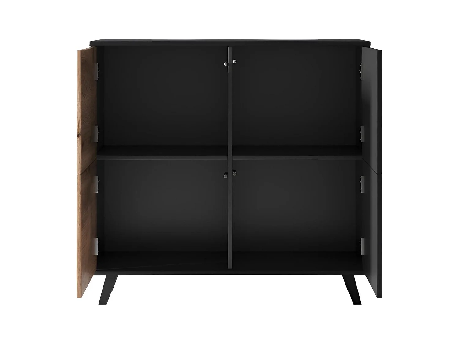 Highboard Swing H/Drehtüren/braun/Schwarz&Braun