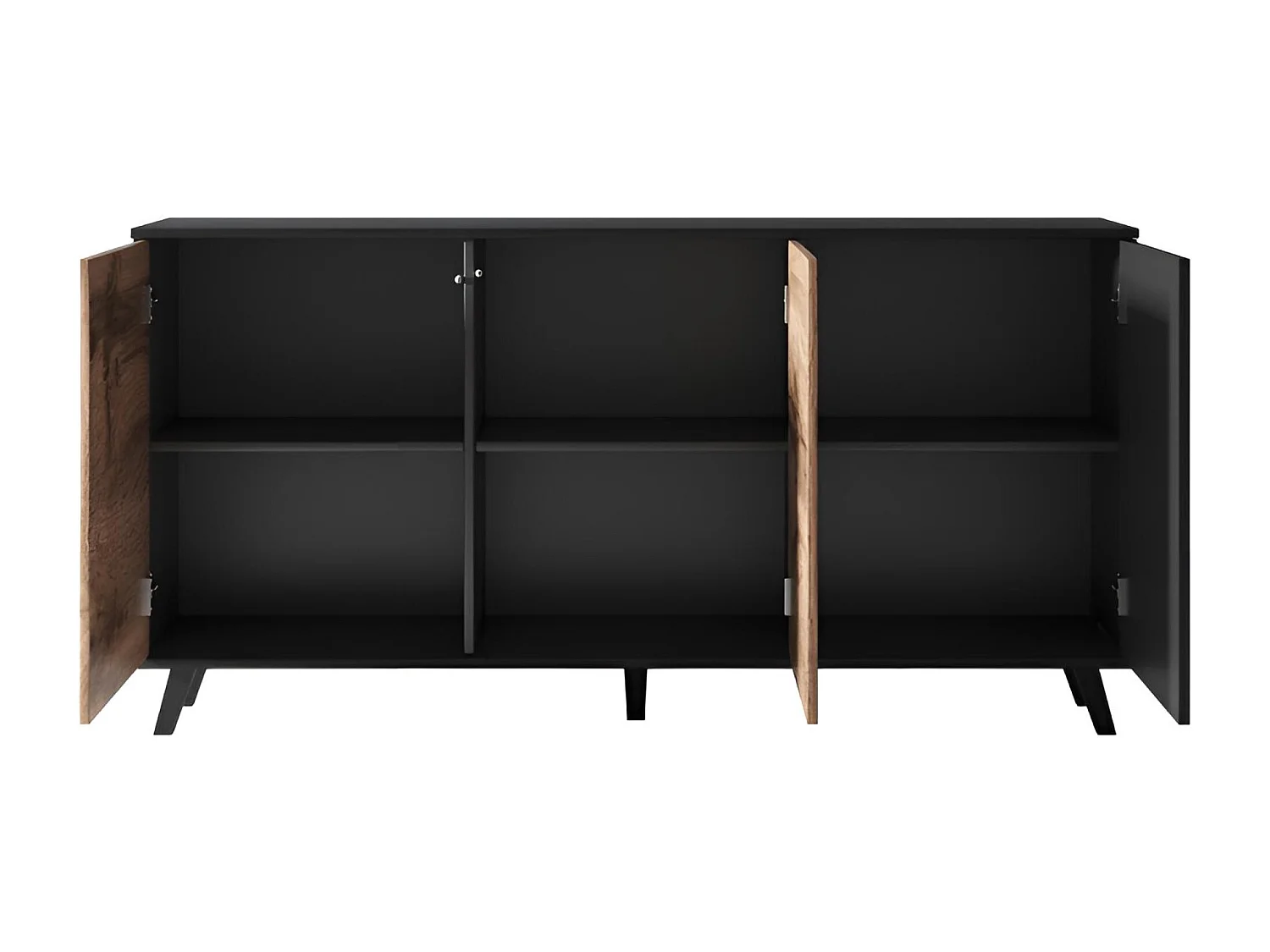 Sideboard  Random XL/Drehtüren/Schwarz&Braun