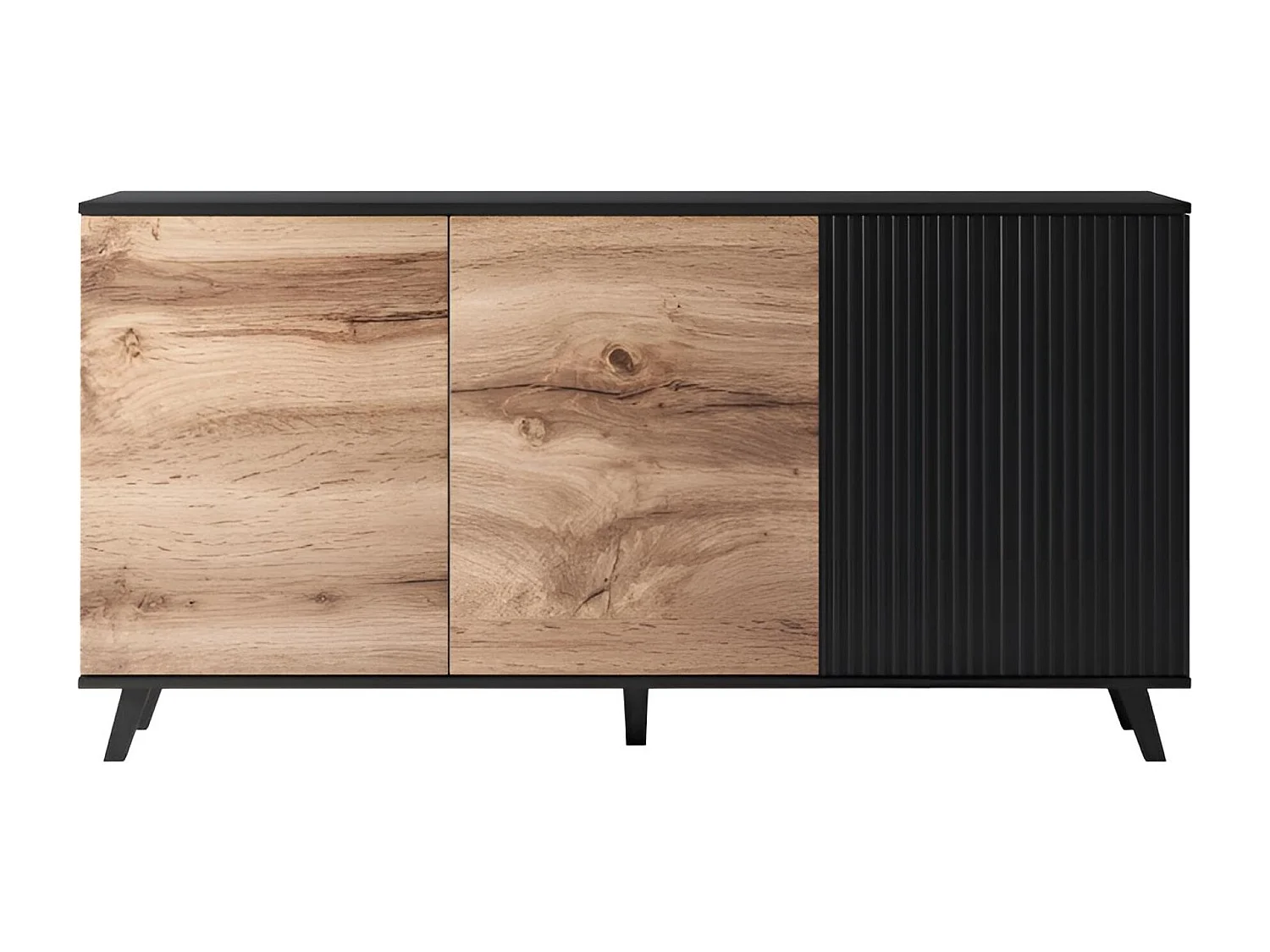 Sideboard  Random XL/Drehtüren/Schwarz&Braun