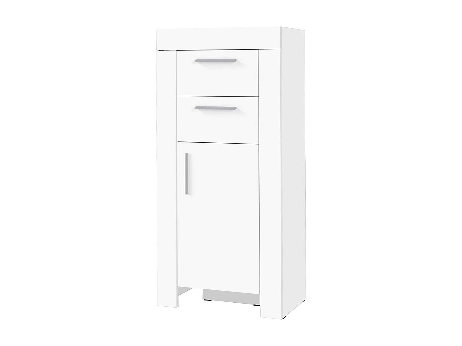 Highboard Kasiro/Portes battantes et tiroirs/blanc