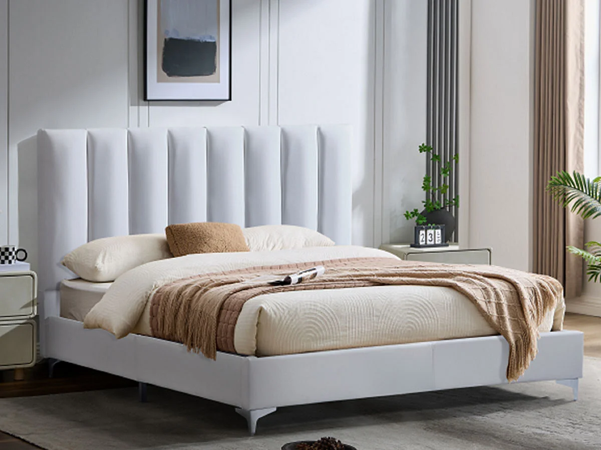 Cama de Casal Classic (Branco)(200×160 cm)