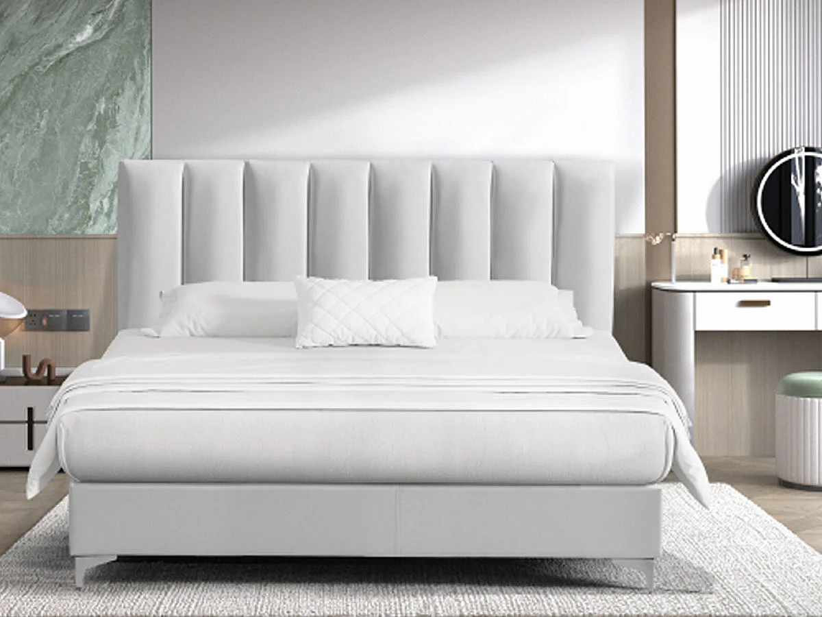 Cama de Casal Classic (Branco)(200×160 cm)