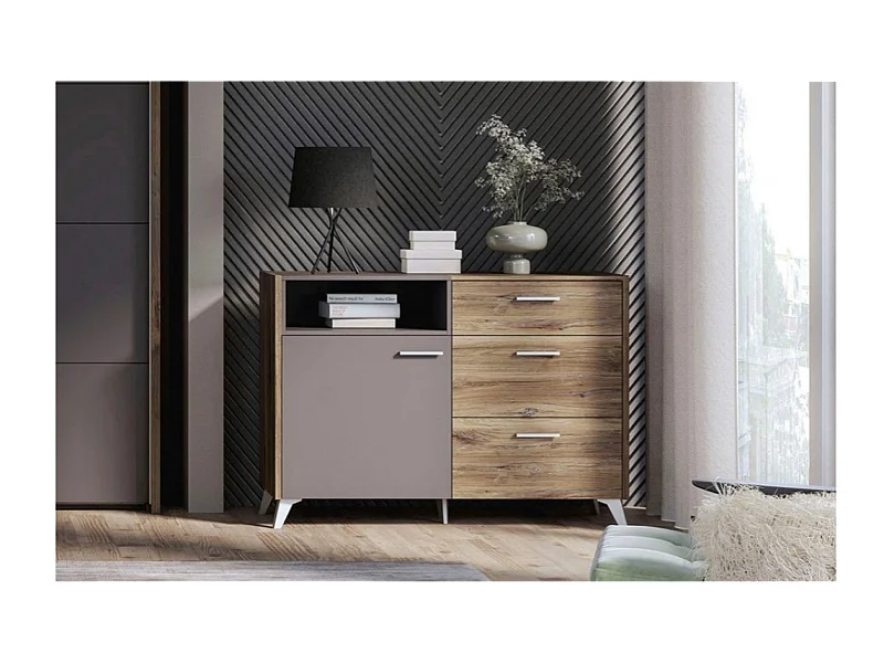 Sideboard Dorina/Schubladen/Braun&Grau