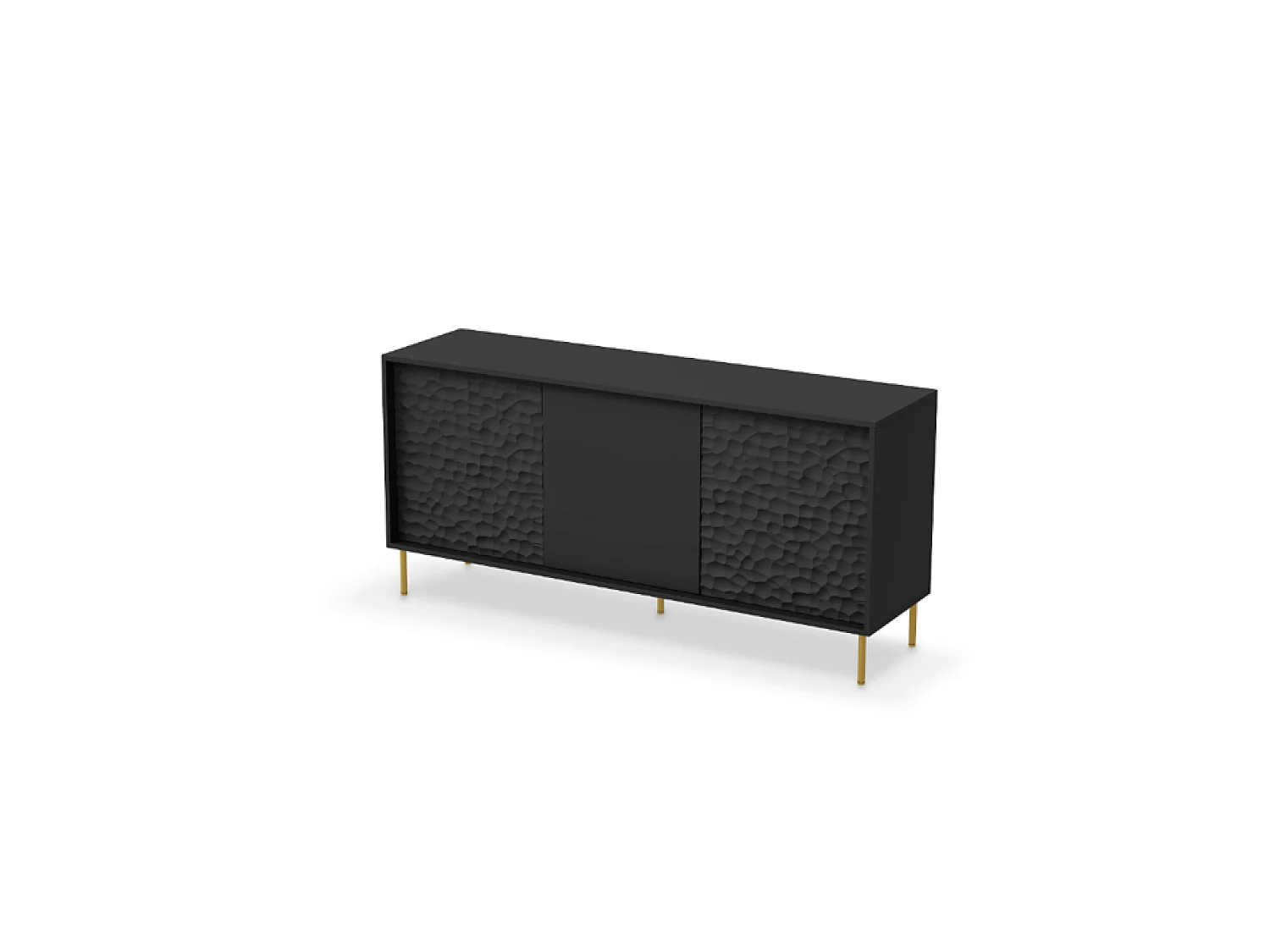 Sideboard Bulet/Drehtüren/Schwarz