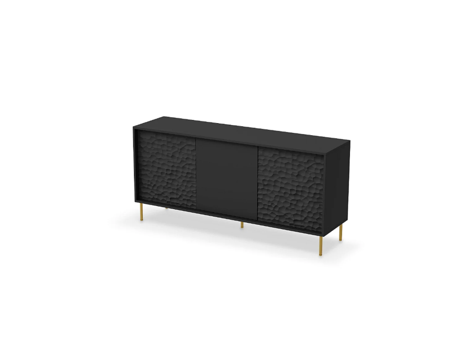 Sideboard Bulet/Drehtüren/Schwarz