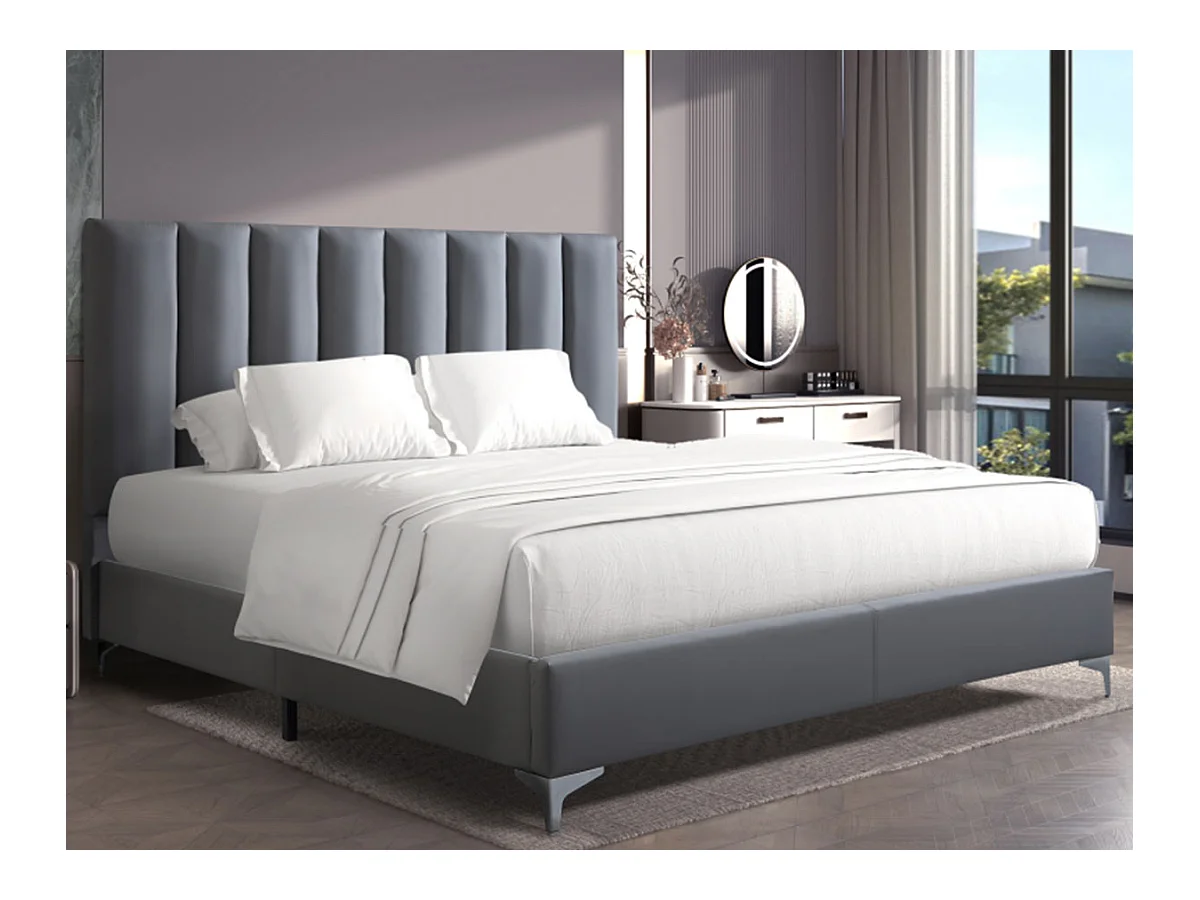 Cama de Casal Classic (Cinza)(200×160 cm)