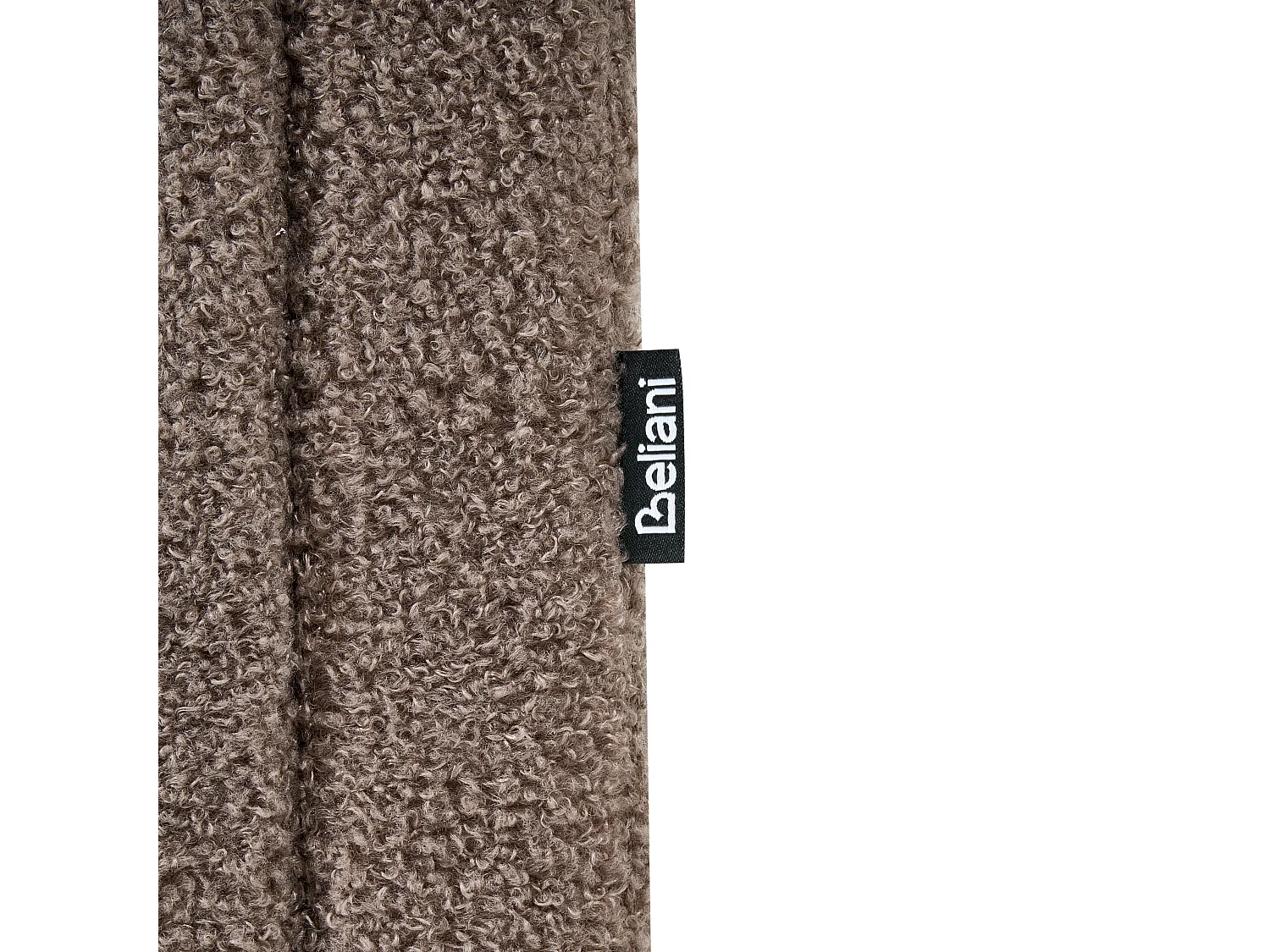Lit ottoman sans tête de lit DINAN Bouclé Taupe 180 x 200 cm