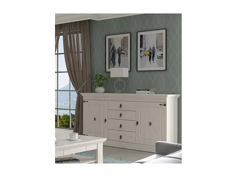 Sideboard Ecanto/Schubladen/Weiss