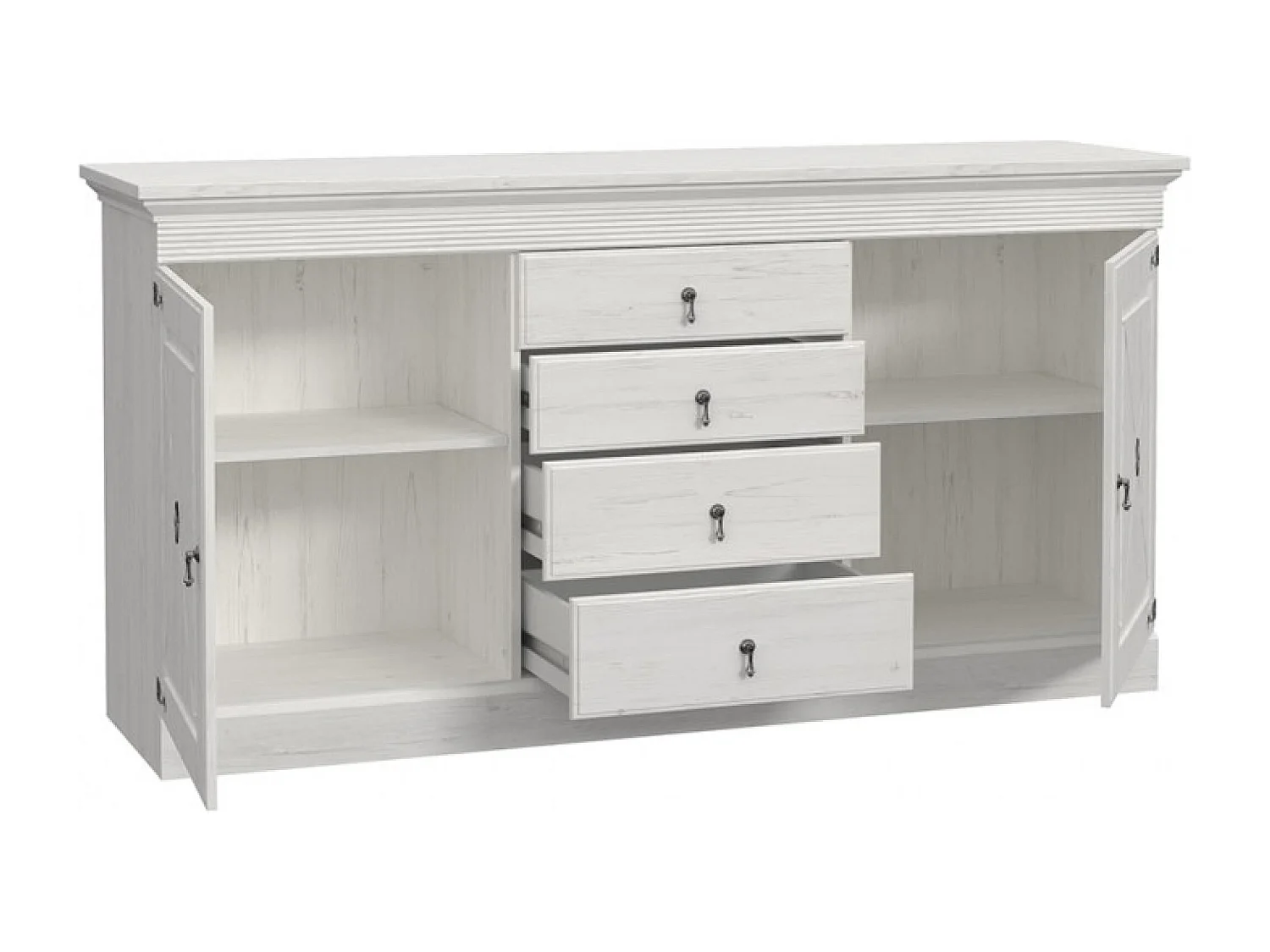 Sideboard Ecanto/Schubladen/Weiss