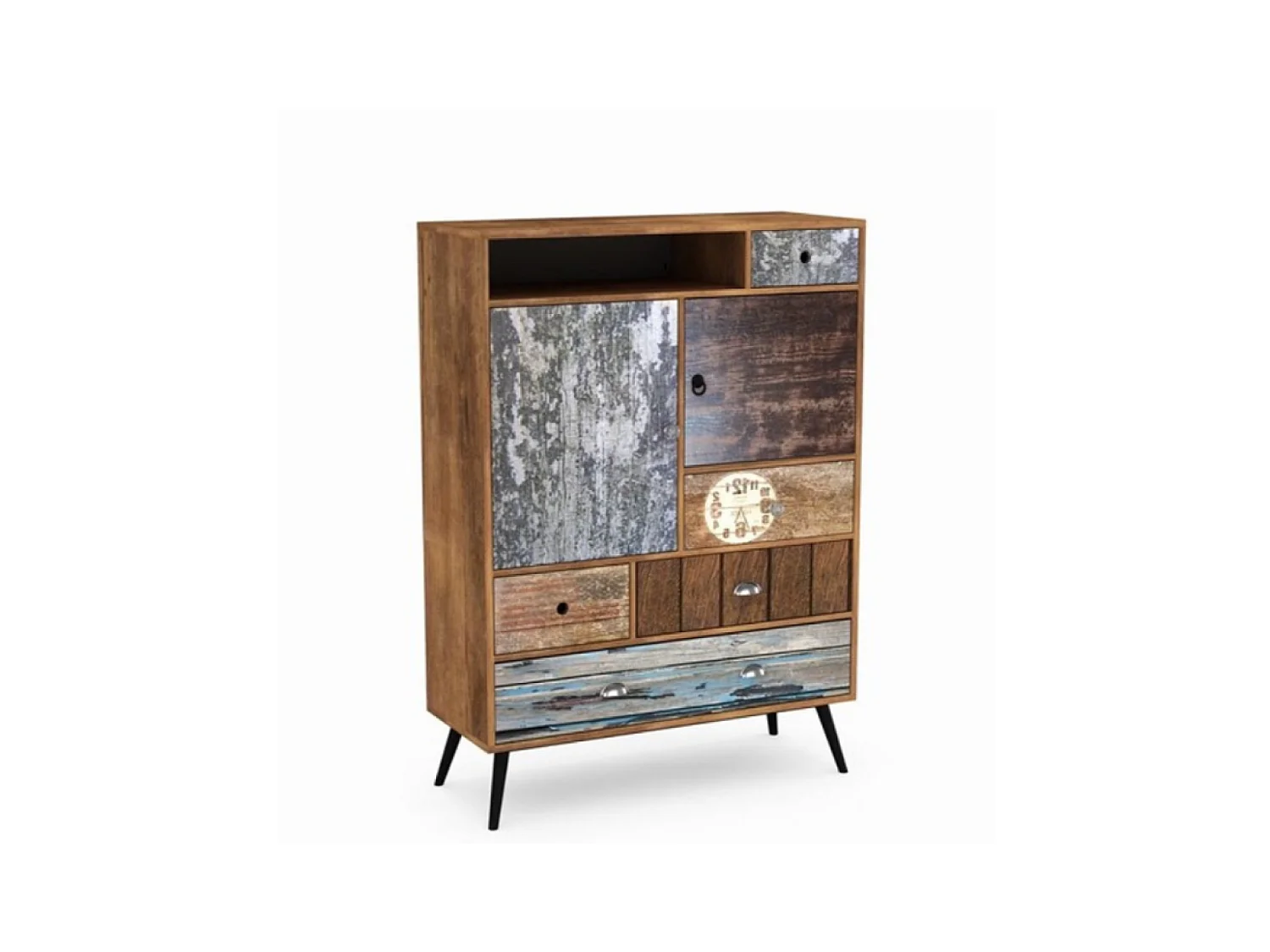 Highboard Mezzo/Drehtüren&Schubladen/Braun