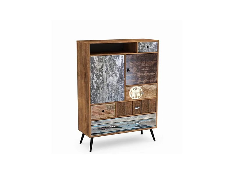 Highboard Mezzo/Drehtüren&Schubladen/Braun