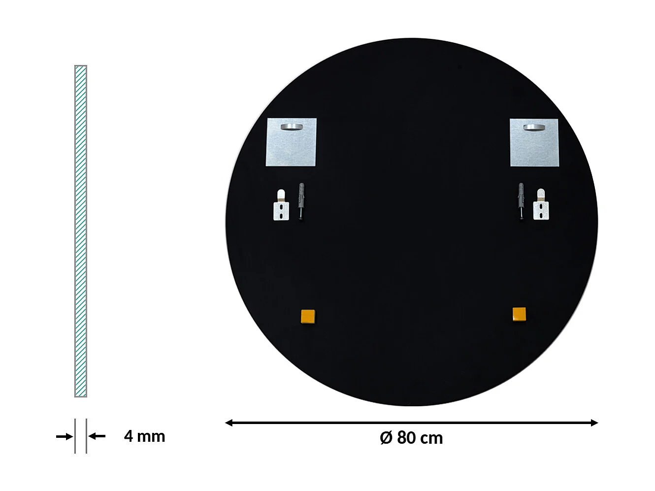 Beau Miroir Suspendu pour l'Entrée 80cm