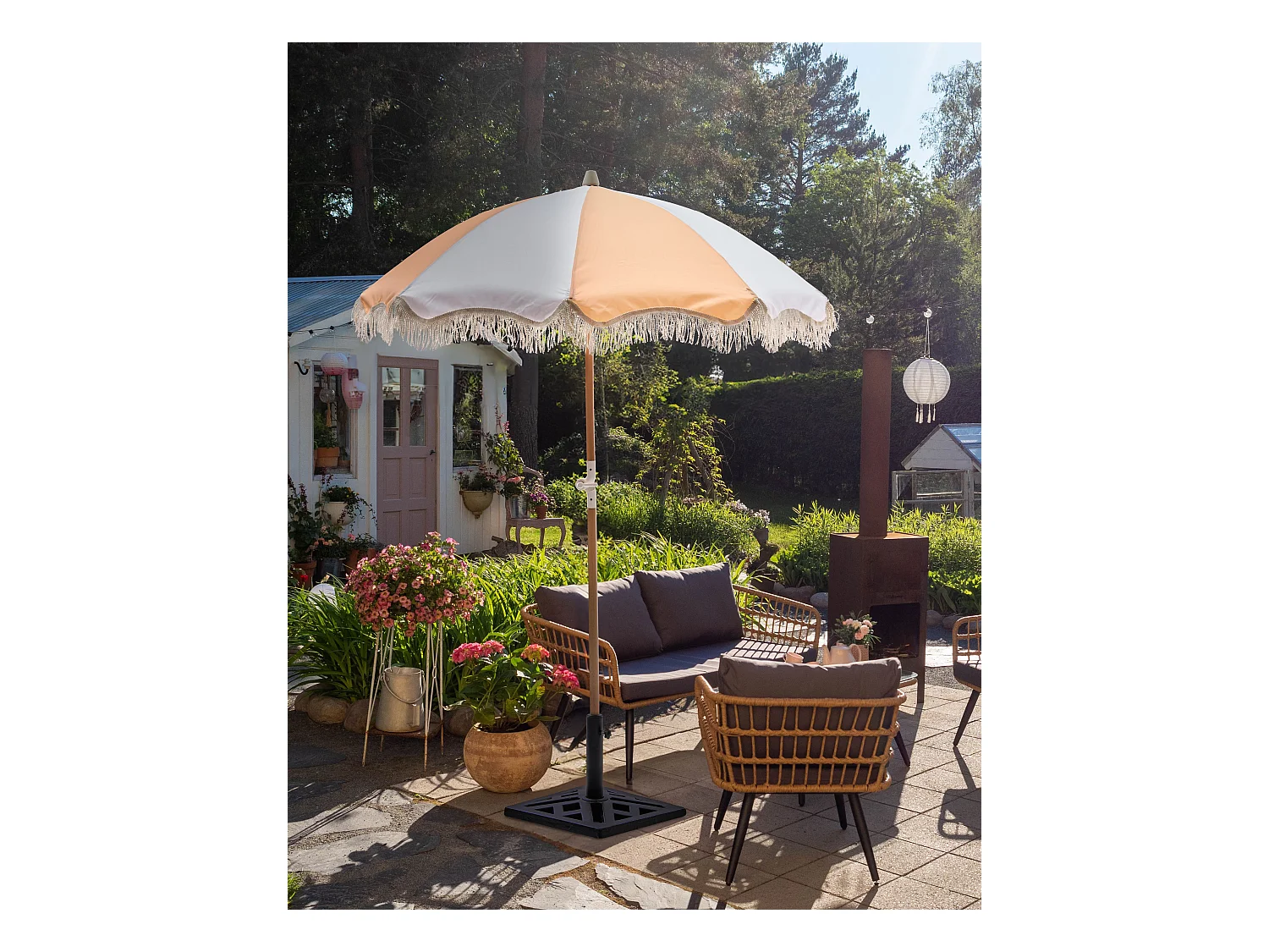 Parasol de jardin 155 cm MONDELLO Orange