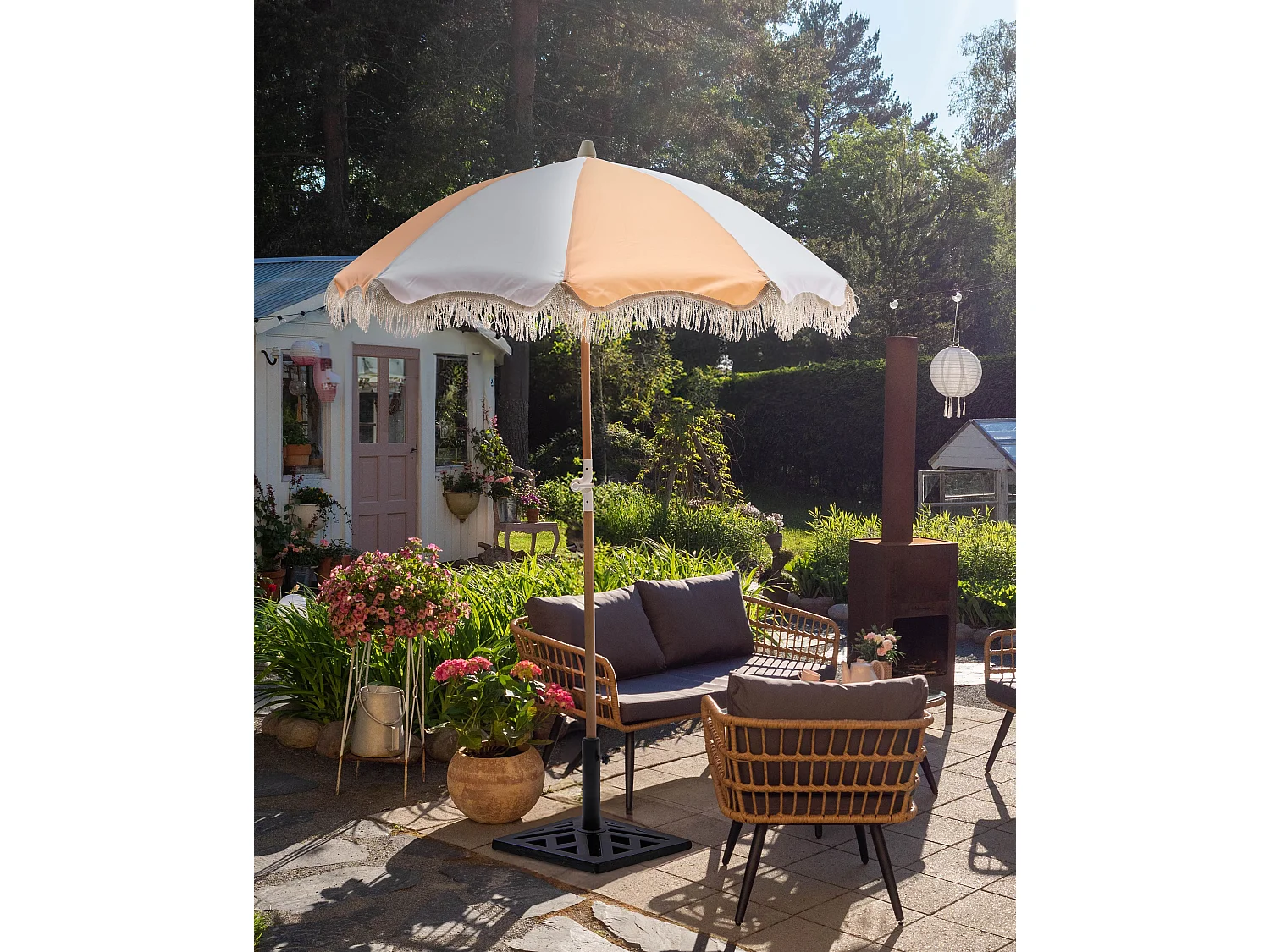 Parasol de jardin 155 cm MONDELLO Orange