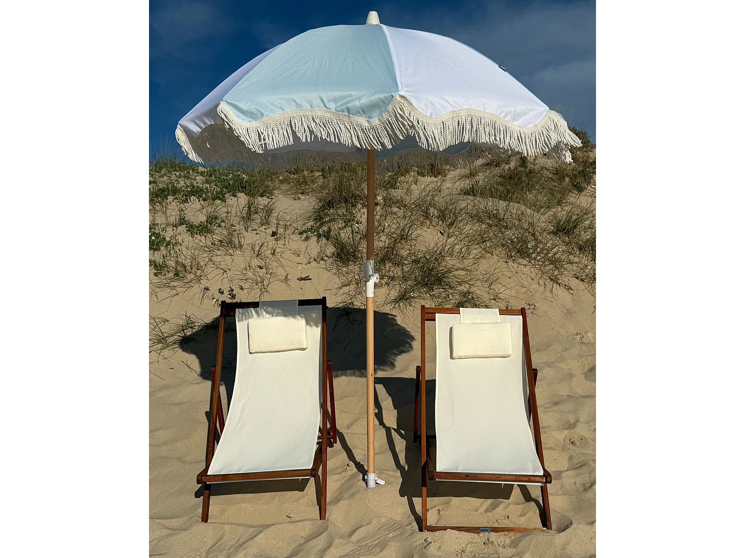 Patio Parasol 155 cm MONDELLO Light Blue
