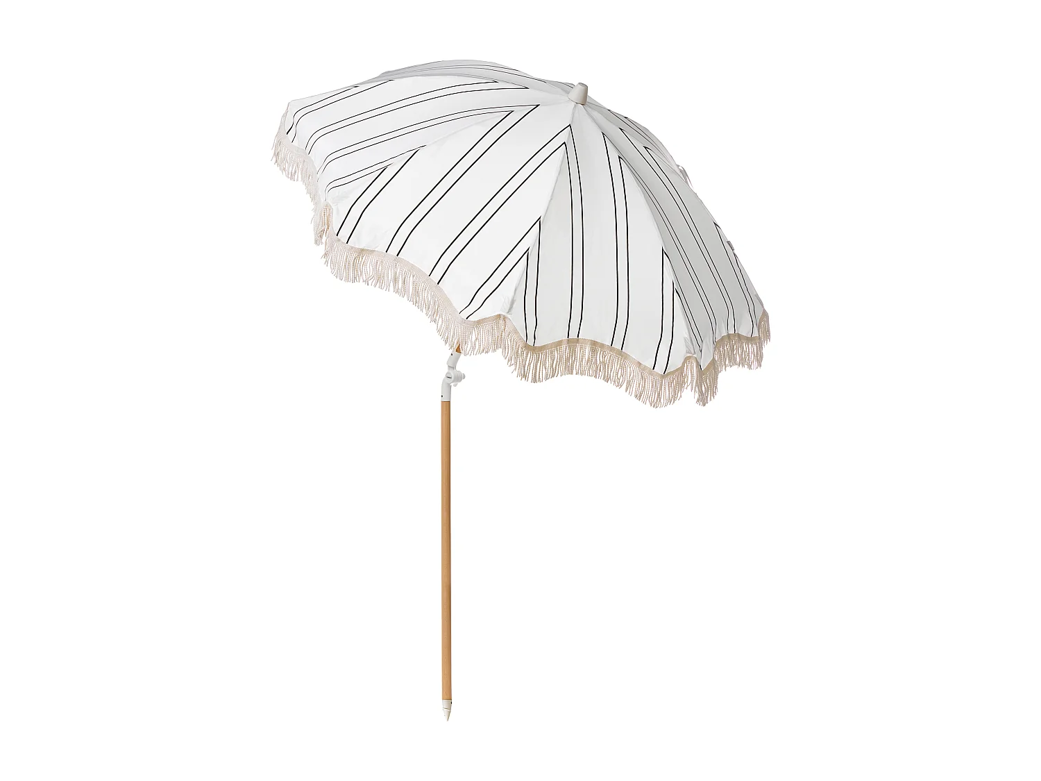 Parasol de jardin 155 cm MONDELLO Blanc/noir