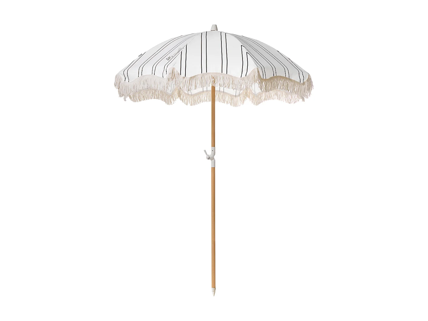 Parasol de jardin 155 cm MONDELLO Blanc/noir