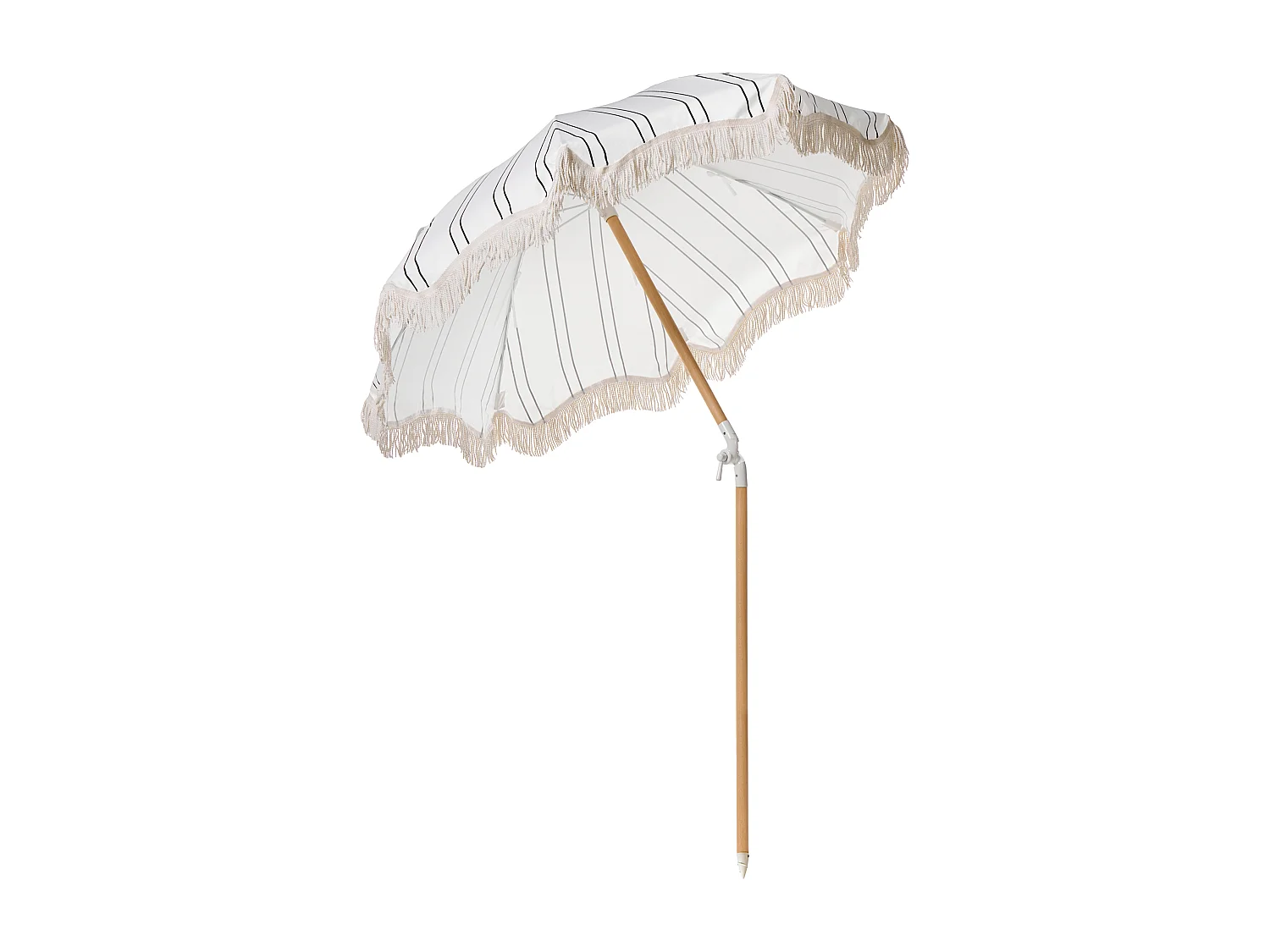 Parasol de jardin 155 cm MONDELLO Blanc/noir