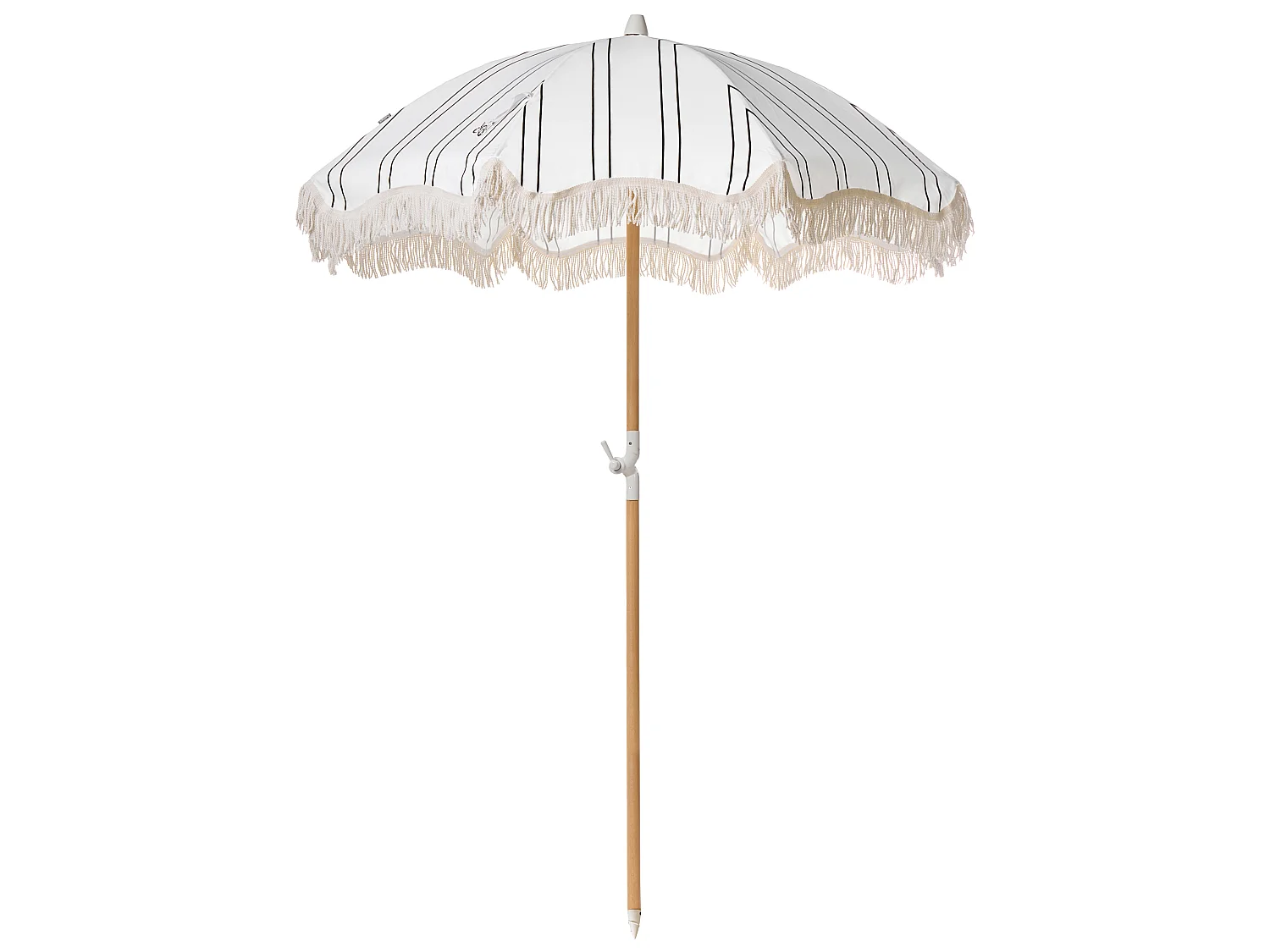 Parasol de jardin 155 cm MONDELLO Blanc/noir