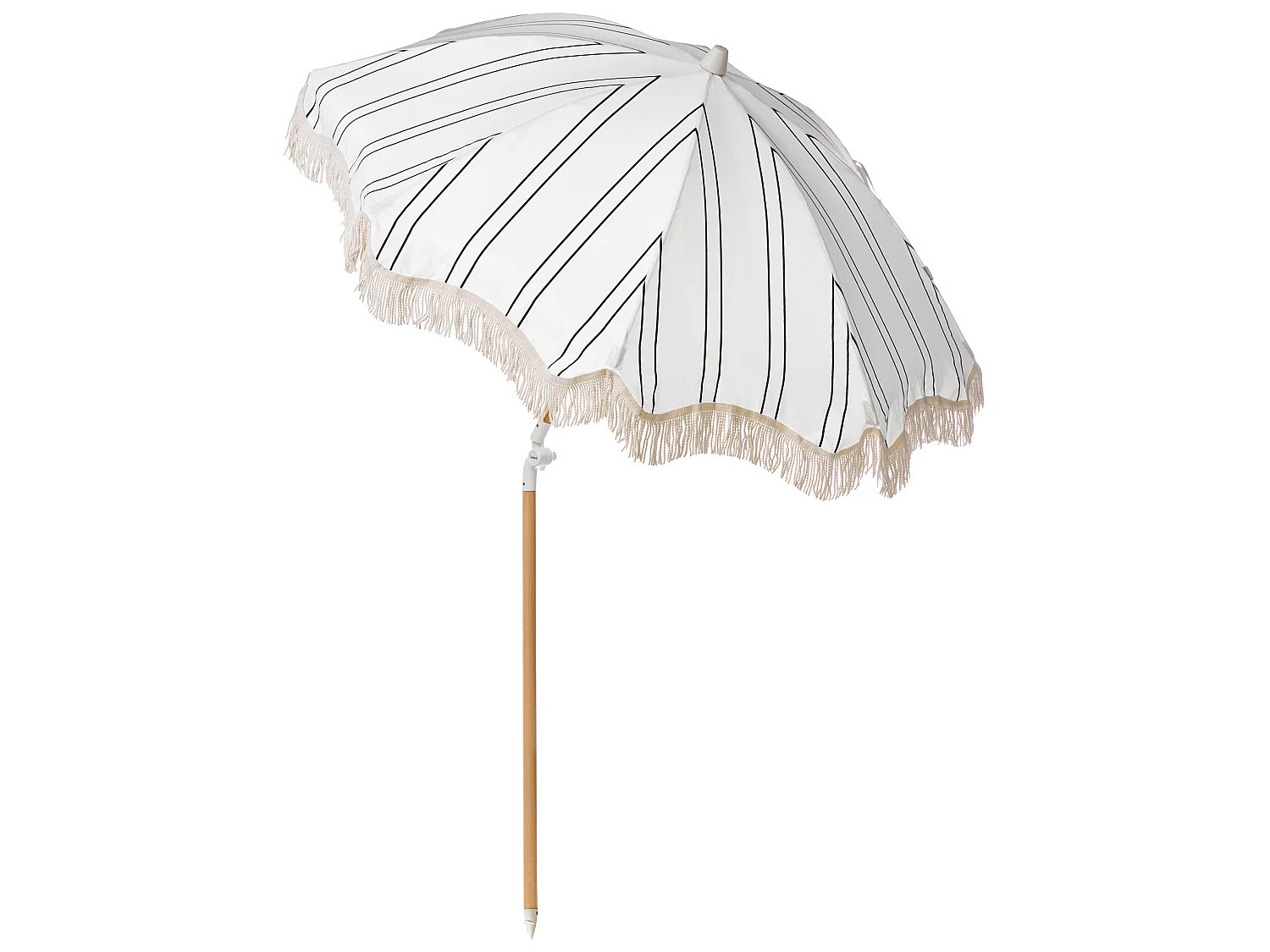 Parasol de jardin 155 cm MONDELLO Blanc/noir