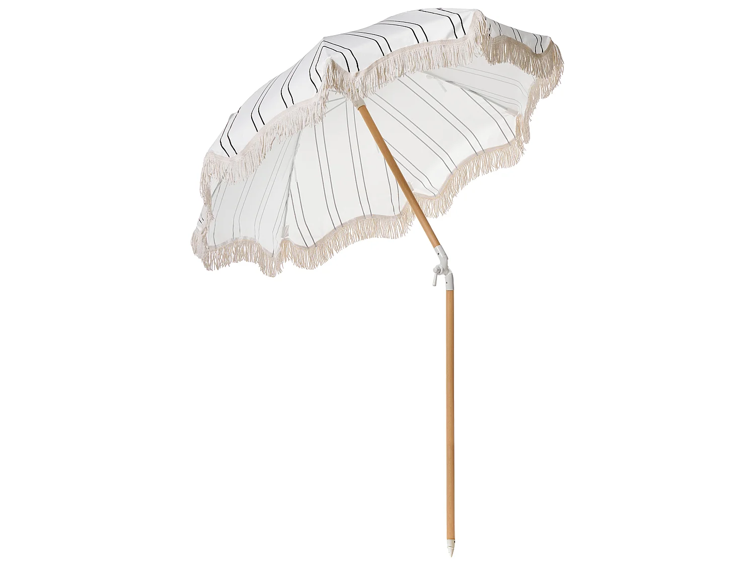Parasol de jardin 155 cm MONDELLO Blanc/noir