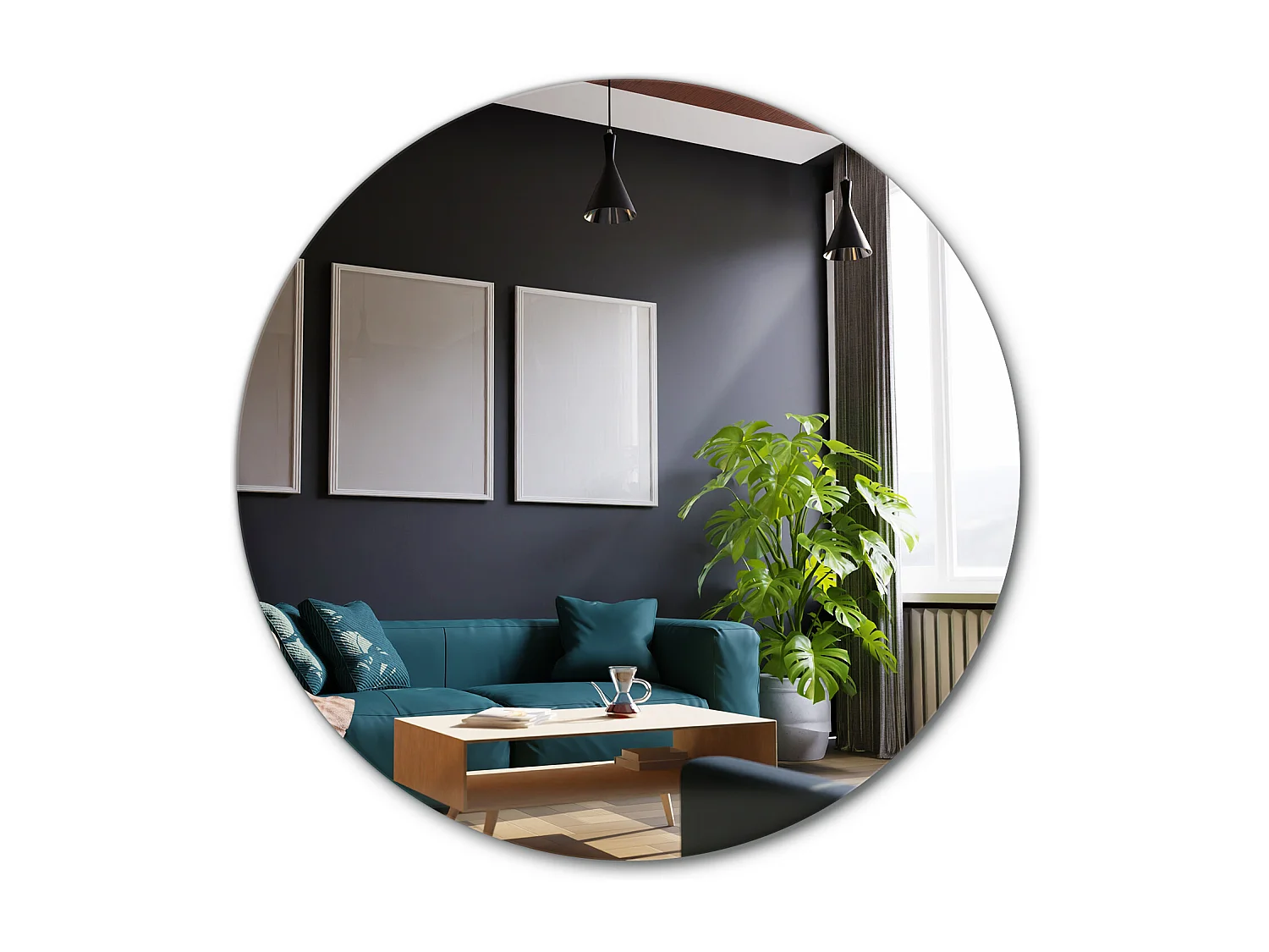 Miroir Décoratif Circulaire de Luxe 40cm