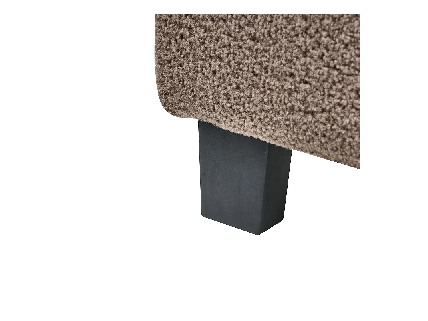 Lit sans tête de lit Bouclé ROANNE 90 x 200 cm Taupe