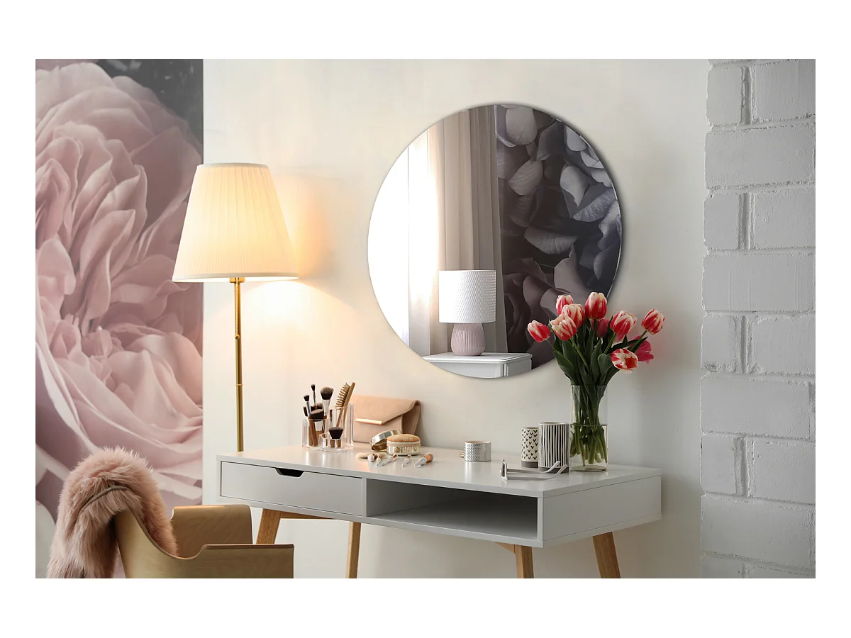 Miroir de salle de bain moderne en forme de cercle 70cm